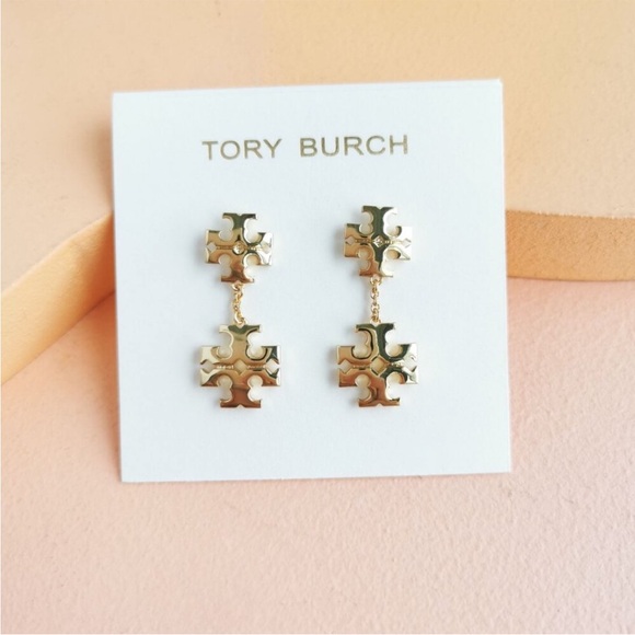 Tory Burch double logo earrings - Picture 3 of 5